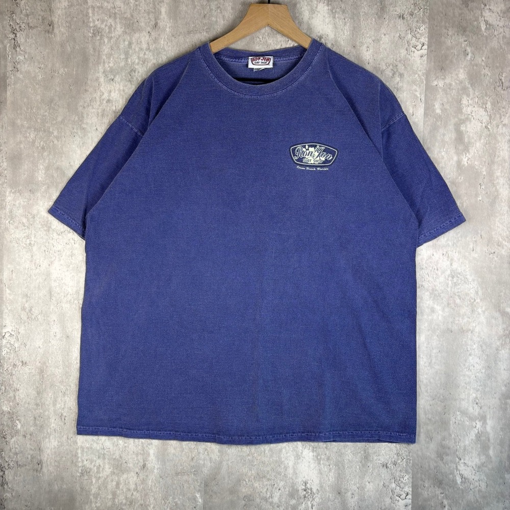 Ron Jon Surf Shop Cocoa Beach Florida T-Shirt Purple Blue Fade Mens XL